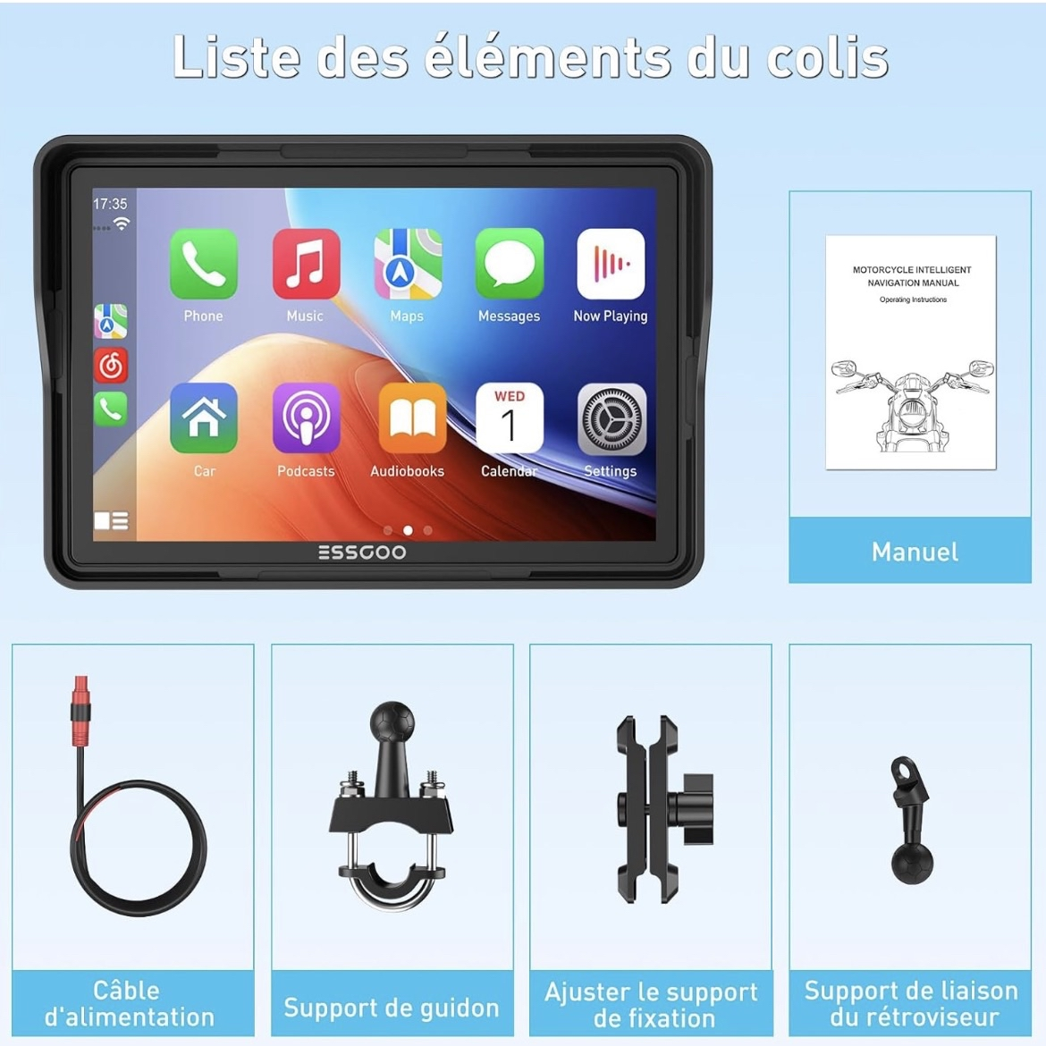 Écran CarPlay Moto Sans Fil – Navigation & Multimédia