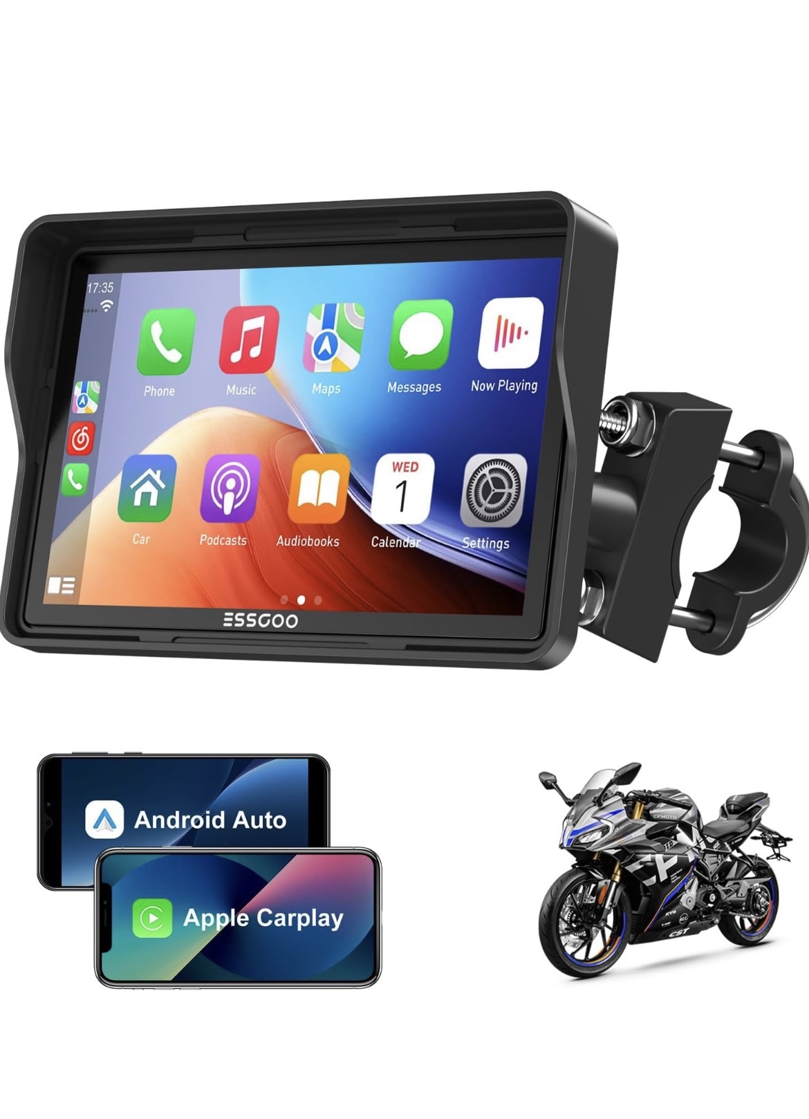 Écran CarPlay Moto Sans Fil – Navigation & Multimédia